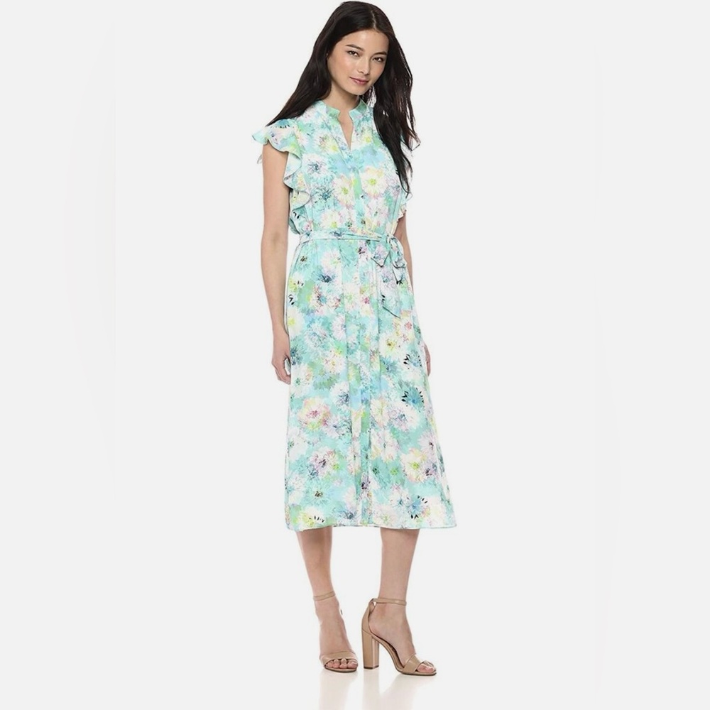 Catherine Malandrino dress size medium floral electric garden like new